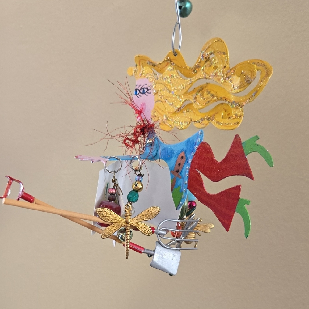 Vintage Karen Rossi Fanciful Flights For Silvestri Gardener Ornament